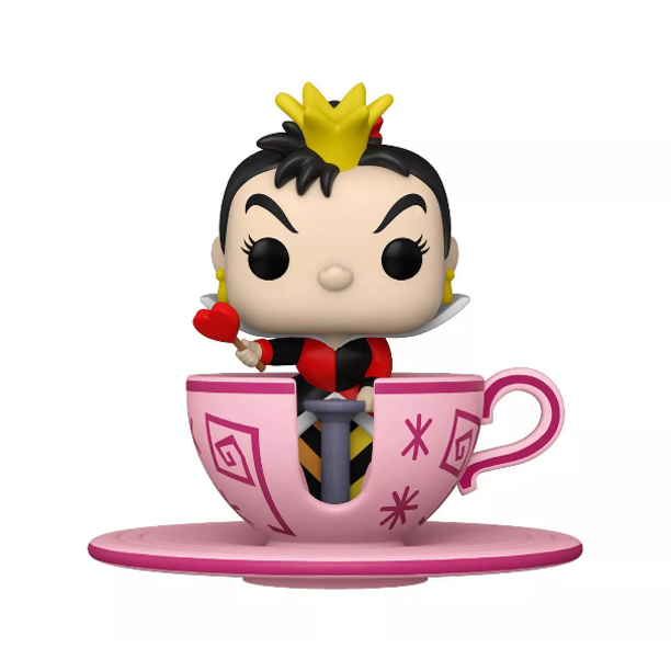 Disney 50th Anniversary Queen of Hearts Mad Tea Party Attraction #1107 Collectible Figurine - Perfect for Disney Fans, Theme Park Enthusiasts, and Home Decor