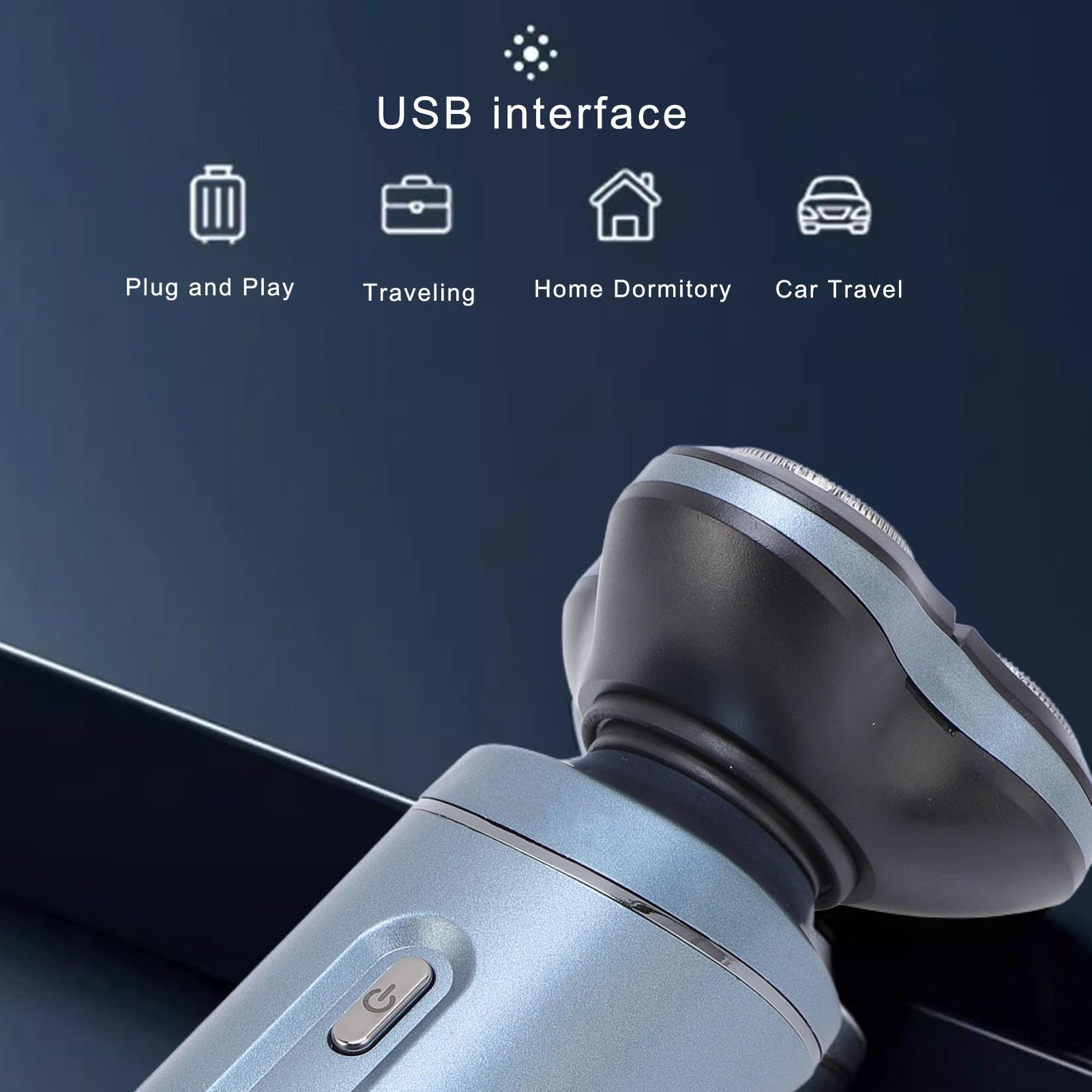 Premium 3-in-1 Electric Shaver for Men - Rechargeable Wet/Dry Bald Head Shaver with Nose & Sideburn Trimmer - Perfect for Travel, Office & Business Trips - Grooming Kit for Home, Gym & On-The-Go Use