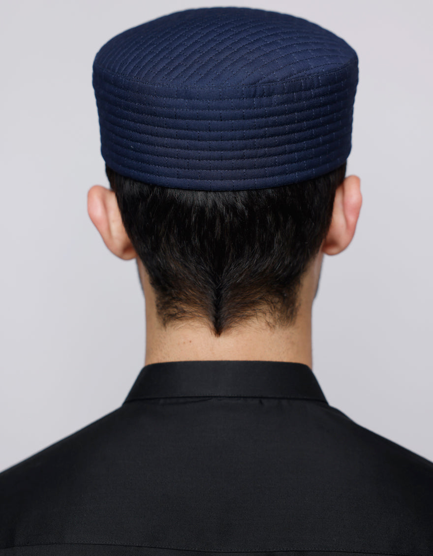 J. Junaid Jamshed Blended Blue Cap for Men - Stylish Cotton Baseball Hat for Casual Wear, Outdoor Activities & Sports