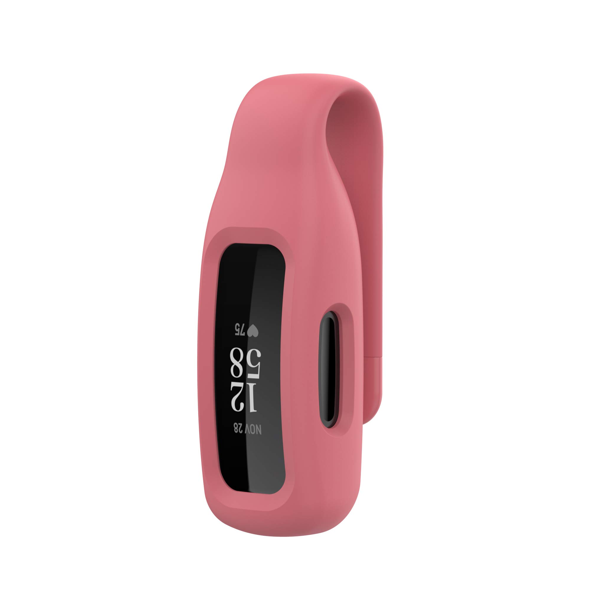 Fitbit Inspire 2 Clip - Steel Sheet Silicone Tracker Accessory (Red) for Workouts & Daily Use