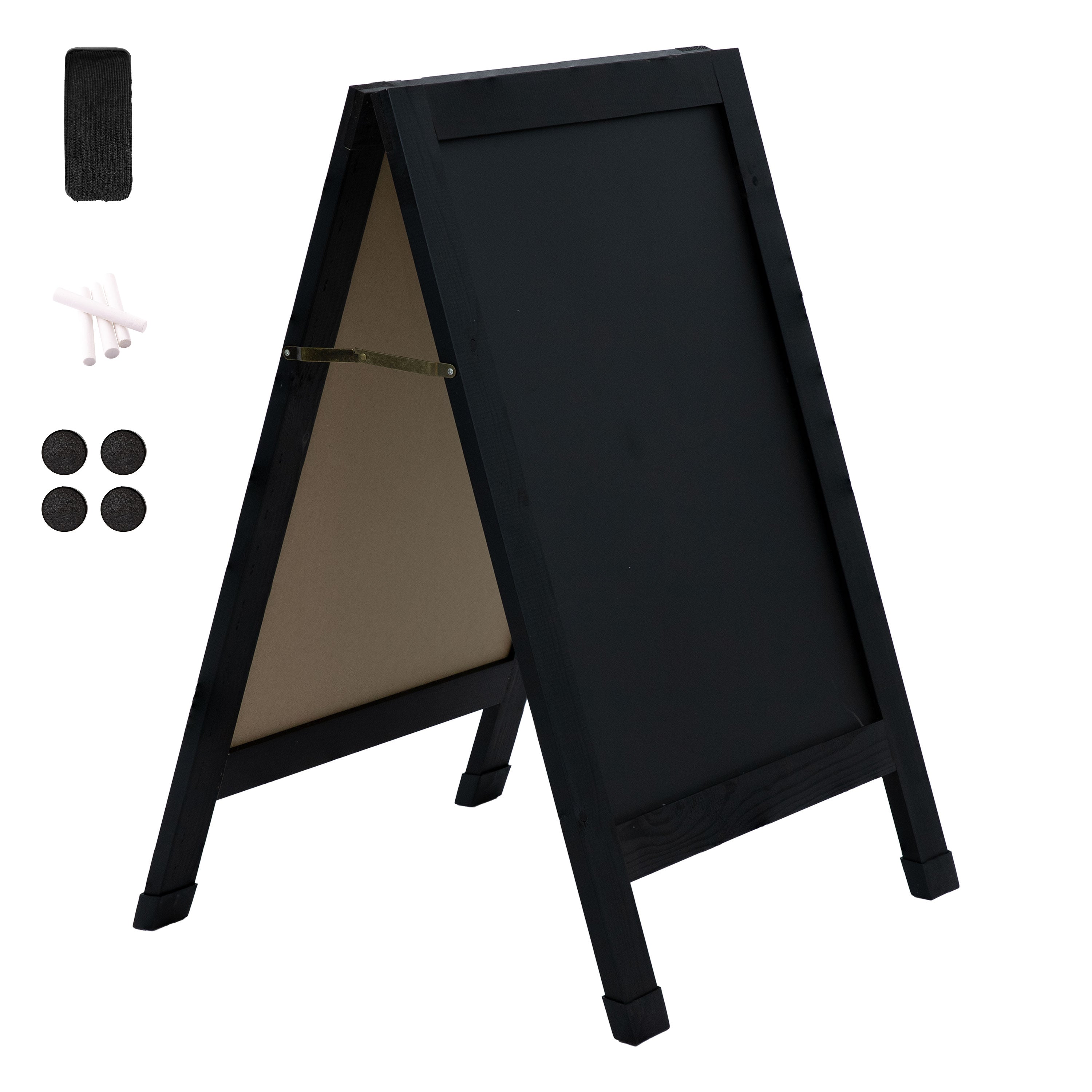 40 x 20 Inch A-Frame Chalkboard Sign by Sunnydaze - Double-Sided Outdoor Menu Board for Restaurants, Cafes & Events