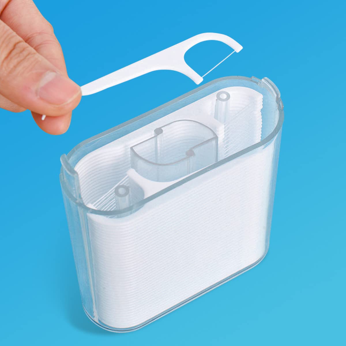 Automatic POP-UP Dental Floss Holder & 238 Count Floss Picks with 2-in-1 Design - Soft Floss Sticks & Interdental Brushes for Oral Hygiene | Perfect for Travel, Home & Office Use