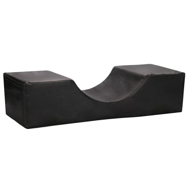 Professional Grafted Eyelash Extension Pillow - U-Shaped Neck Support with Soft Memory Foam for Salon & Home Use - Leather Black with Convenient Storage Pocket - Perfect for Lash Technicians, Beauty Treatments & Relaxation
