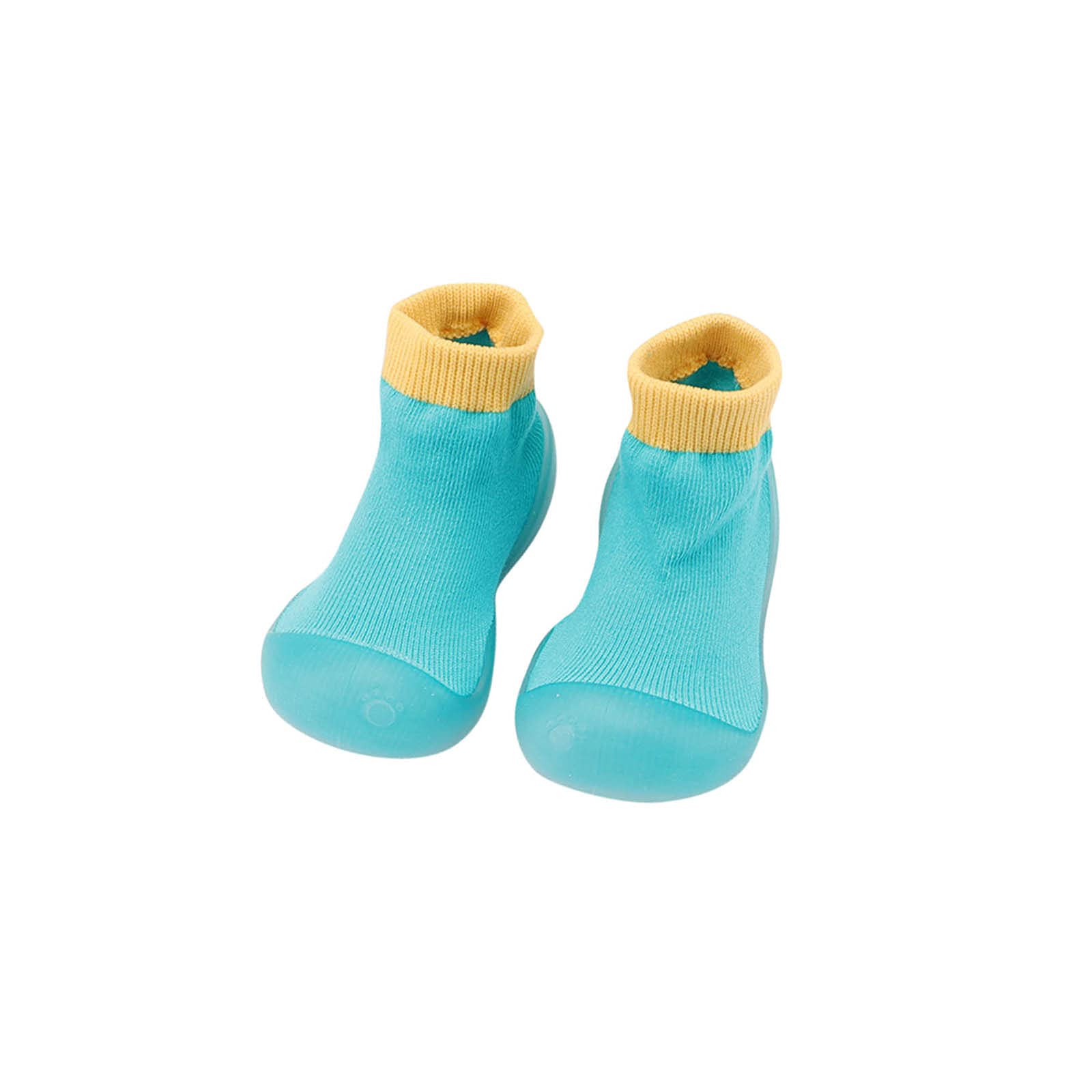 EnJoCho Baby First Walkers - Soft Elastic Toddler Shoes for Infants 0-6 Months | Non-Slip Cute Sky Blue Indoor Socks for Crawling & Early Walking | Perfect First Shoes for Newborns & Nursery