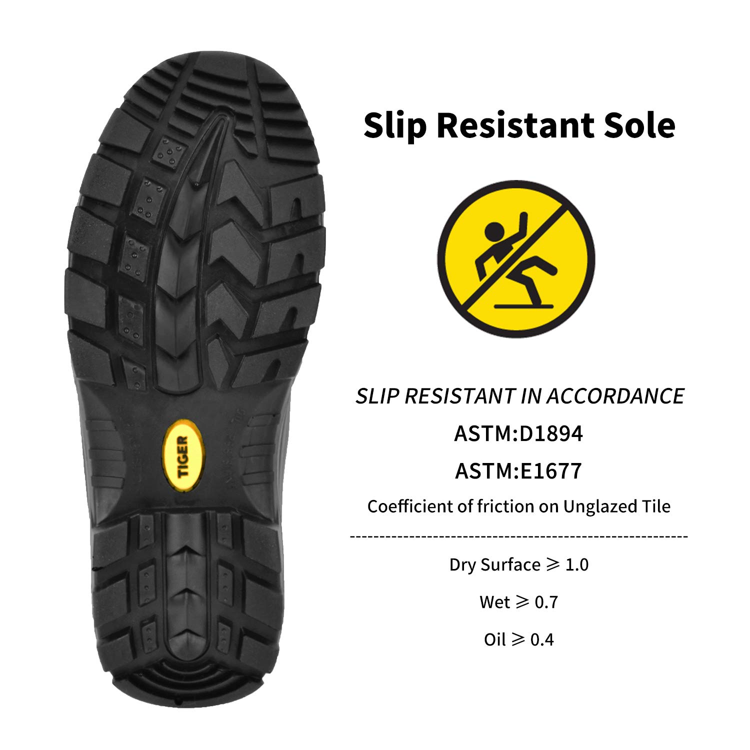 Tiger Face CSA Certified Men's Steel Toe Work Boots - Heavy Duty Safety Shoes for Construction & Industrial Work (Model 3111) | Slip Resistant, Electrical Hazard Protection for Job Sites & Factories
