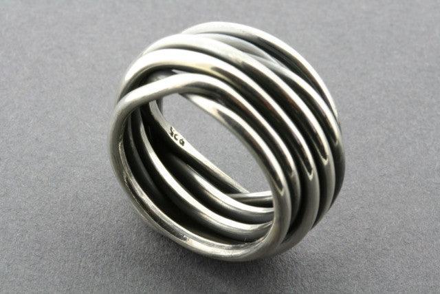 Chuy Knot Ring Oxidized Silver - Boho Chic Jewelry for Women, Trendy Stackable Rings for Everyday Wear & Special Occasions