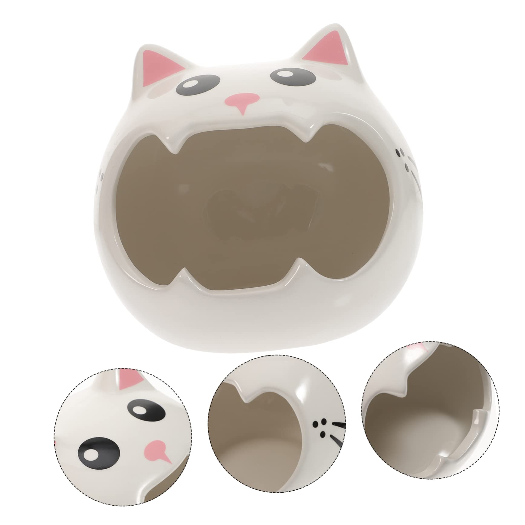 Ceramic Hamster House - Small Pet Hideout Hut for Hamsters, Chinchillas & Hedgehogs | Summer Cooling Nest & Sleeping Shelter | Decorative Small Animal Habitat for Cages & Terrariums