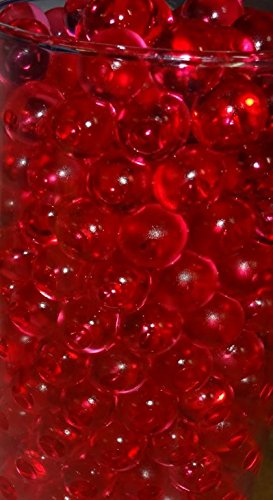 Deco Water Beads - Vibrant Vase Filler & Wedding Centerpiece, DIY Candle Holders, Home Decor & Sensory Play (Red) | Perfect for Weddings, Parties, and Relaxation Therapy