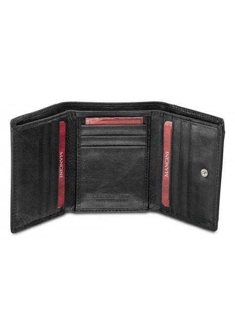 Mancini EQUESTRIAN 2 Men's Genuine Leather Trifold Wing Wallet - Slim RFID Blocking Bifold Wallet for Men - Perfect for Everyday Carry, Travel & Business Use