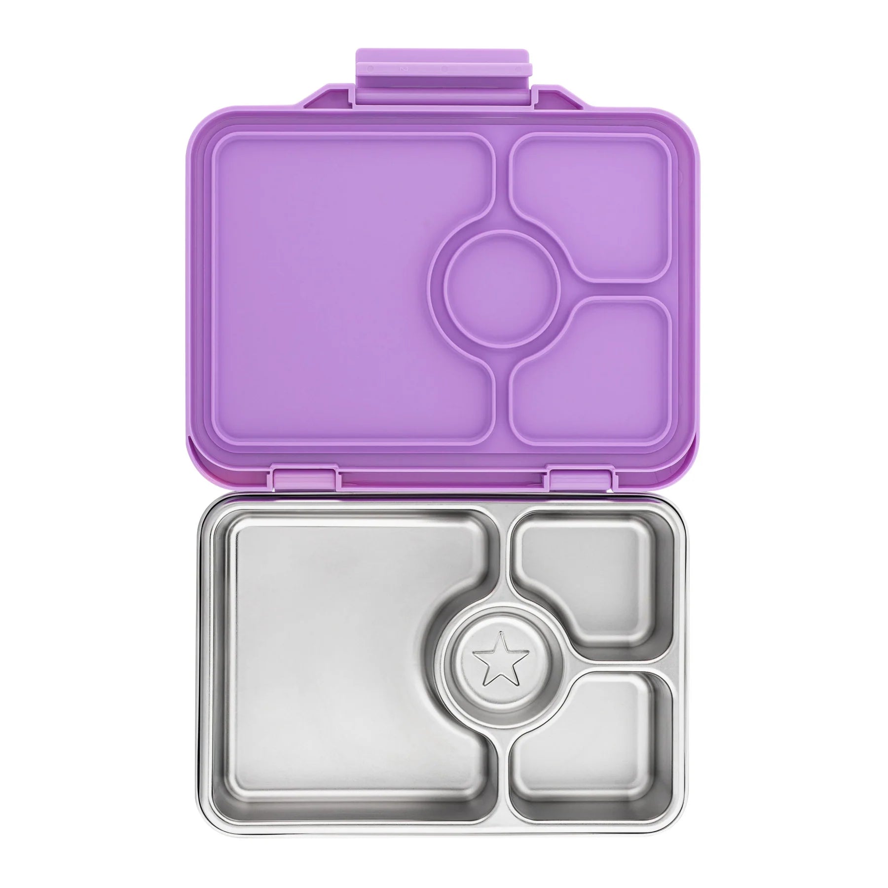 Yumbox Prêt Stainless Steel Lunch Box - Leakproof Bento Box for Kids & Adults | Eco-Friendly Reusable Food Container | Perfect for School, Work, Picnics & Travel | Lavender Purple