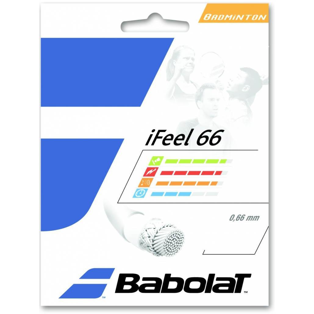 Babolat iFeel 66 Badminton Racket String - High Performance, Durability, Black | Perfect for Tournament Play & Training Sessions