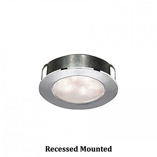 WAC LED Round Button Lights 3000K Chrome - Perfect for Home & Office