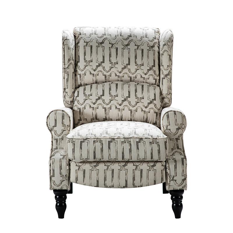 Erdeni Upholstered Manual Wingback Recliner Chair - Comfortable Living Room Armchair with Smooth Reclining Mechanism - Perfect for Home Theater, Reading Nook & Relaxation