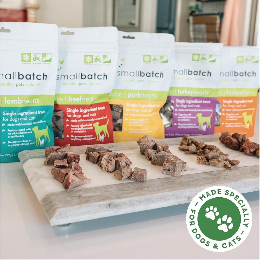 Freeze Dried Chicken Hearts Dog Treats - High Protein, Grain-Free Training Snacks for Small & Large Dogs - Perfect for Training, Rewards & Dental Health