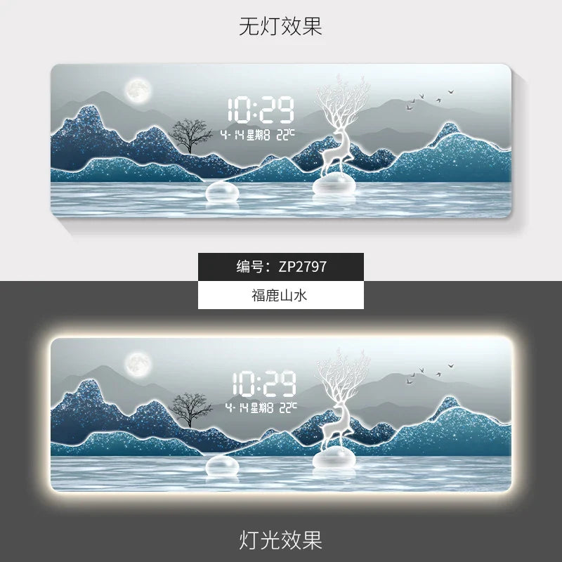Silent Battery Operated Digital Wall Clock - Large Display with Auto-Dim, Perfect for Bedroom, Office, and Classroom Use