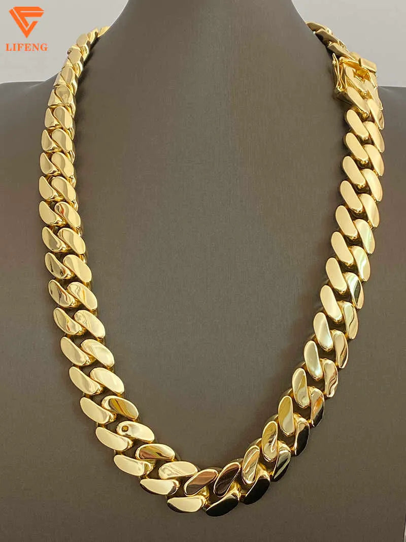 22K Gold Plated Cuban Link Chain Necklace for Men - 6mm Thick Hip Hop Jewelry Gift - Perfect for Parties, Weddings & Everyday Wear