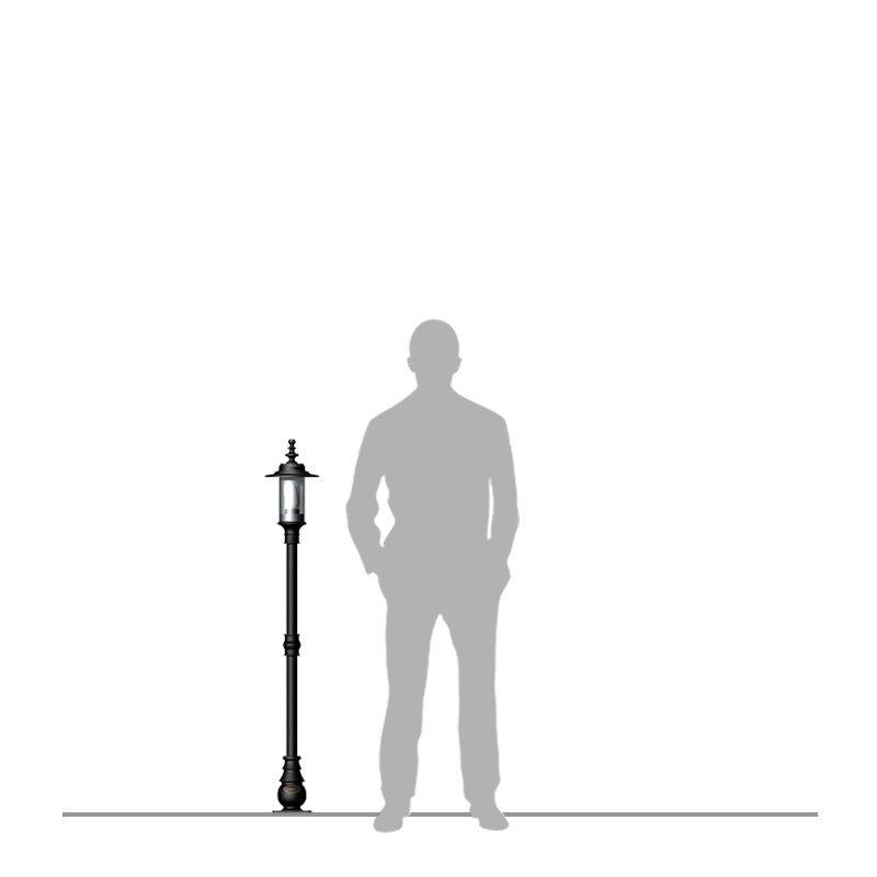 Betley 1Lt Cast Iron Lamp Post - Outdoor Garden Lighting for Pathways, Driveways & Porches