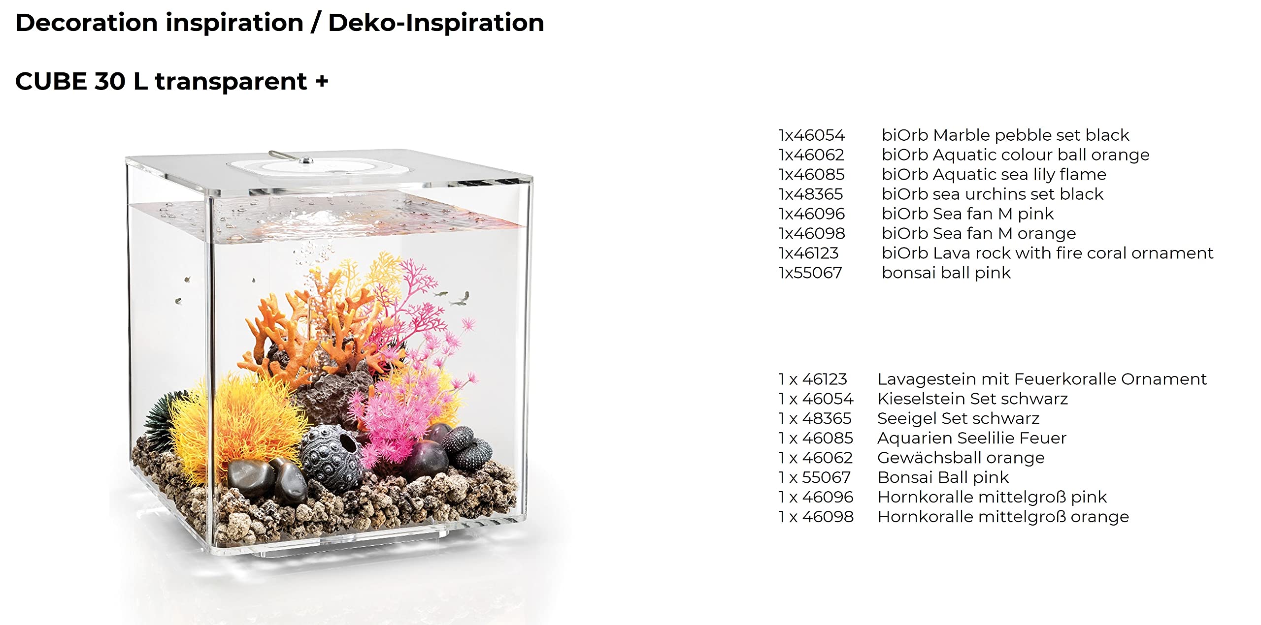 BiOrb 46098.0 Medium Orange Sea Fan Coral for Aquariums - Perfect for Saltwater Reef Tanks & Marine Decor