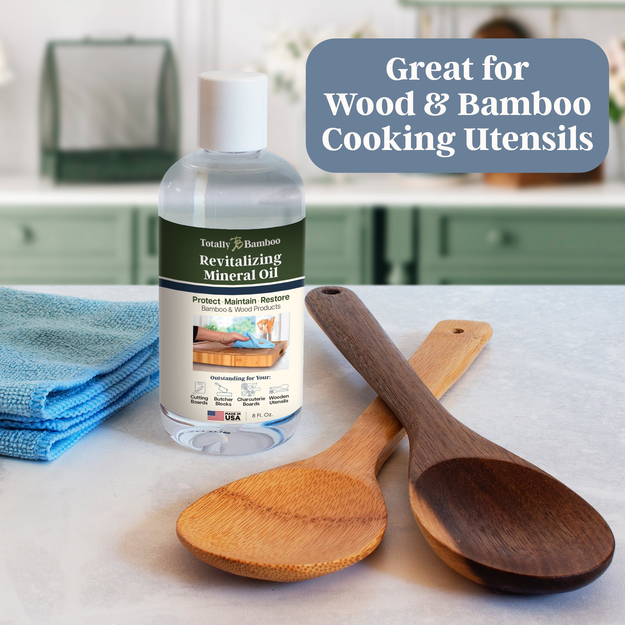 Premium Food-Grade Cutting Board Oil - 8 Oz Bottle for Wooden Chopping Blocks & Butcher Blocks | Restores & Protects Wood | Ideal for Kitchen & BBQ Use