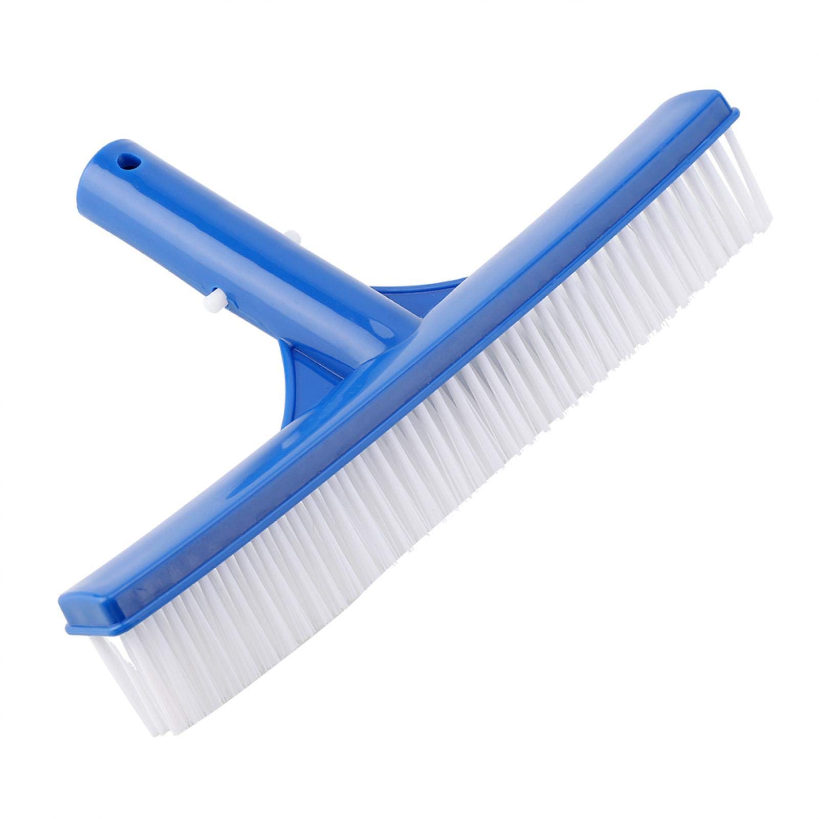 Omabeta 10inch Plastic Swimming Pool Brush - Heavy Duty Pool Cleaning Brush with Durable Plastic Head for Tiles, Floors, Dirt, Moss - Ideal for Pond, Spa, Hot Spring Maintenance & Pool Care Supplies