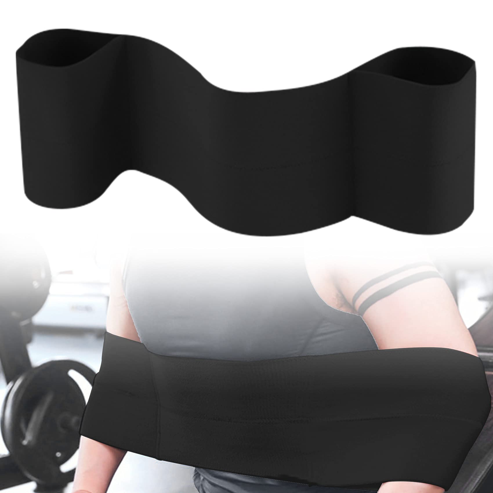 Maikeer Power Press Slingshot Band - Heavy Duty Bench Press & Push Up Resistance Bands for Weight Lifting, Strength Training & Gym Workouts (Medium, Black) - Perfect for Home Gym, CrossFit & Powerlifting Accessories