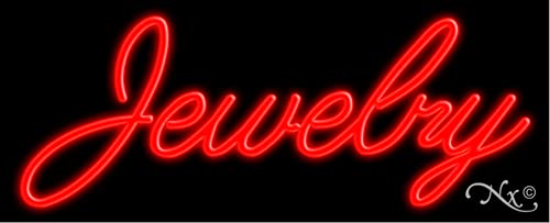 Custom LED Neon Sign #10081 - Handmade Glass Jewelry Shop Decor - Perfect for Boutique, Wedding, Home & Retail Store Lighting - Made in USA