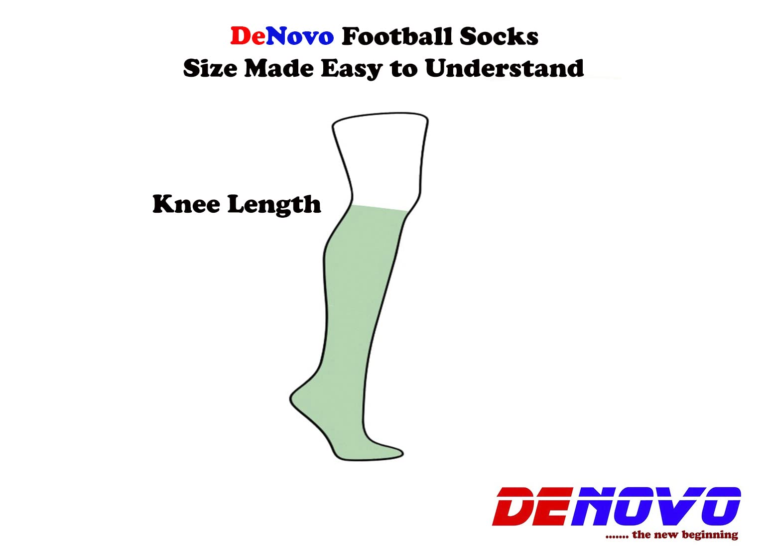 DeNovo New Shin Guard and Poplin Socks Football Kit - Soccer Protective Gear for Youth & Adults - Perfect for Training, Matches, and Football Games