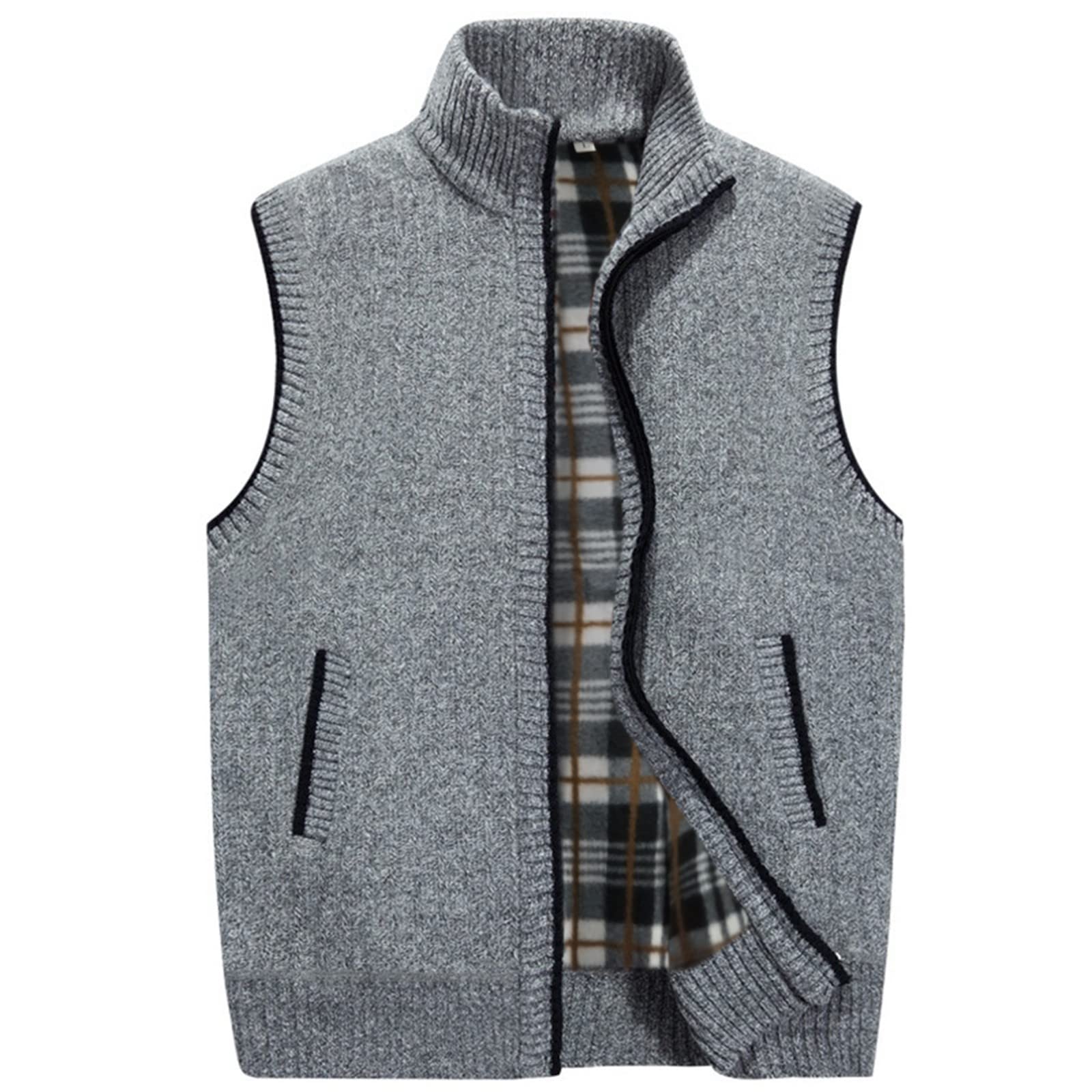 Men's Fleece Cardigan Vest - Warm Winter & Autumn Pullover Blouse for Casual Wear | Cozy Layering for Outdoor Activities & Office