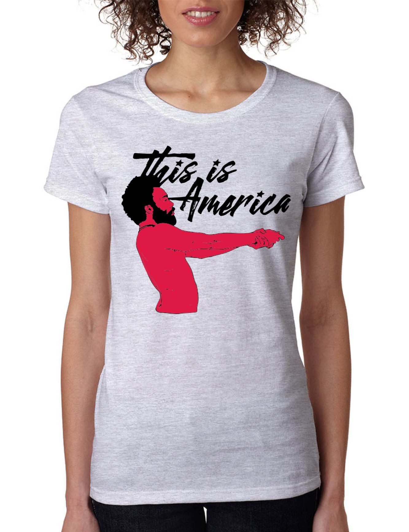 ALLNTRENDS Women's America Flag Graphic T-Shirt | Trendy Patriotic Tee | Cool Casual Top for Everyday Wear | Perfect Gift for Independence Day & Summer Outfits