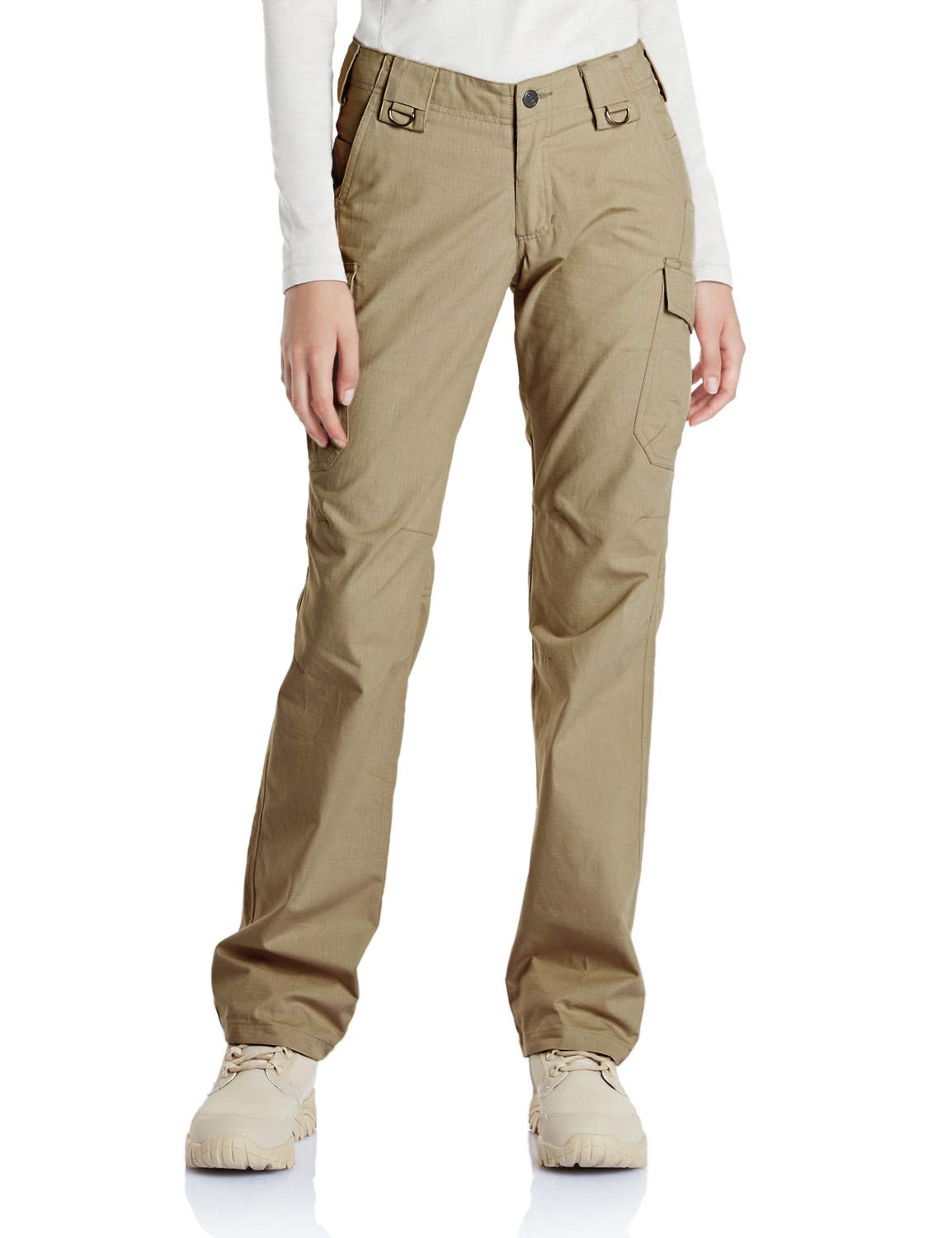 CQR Women's Tactical Pants - Stretchable Ripstop Water Resistant Work Pants with Multiple Pockets for Outdoor Hiking, Camping & Everyday Wear