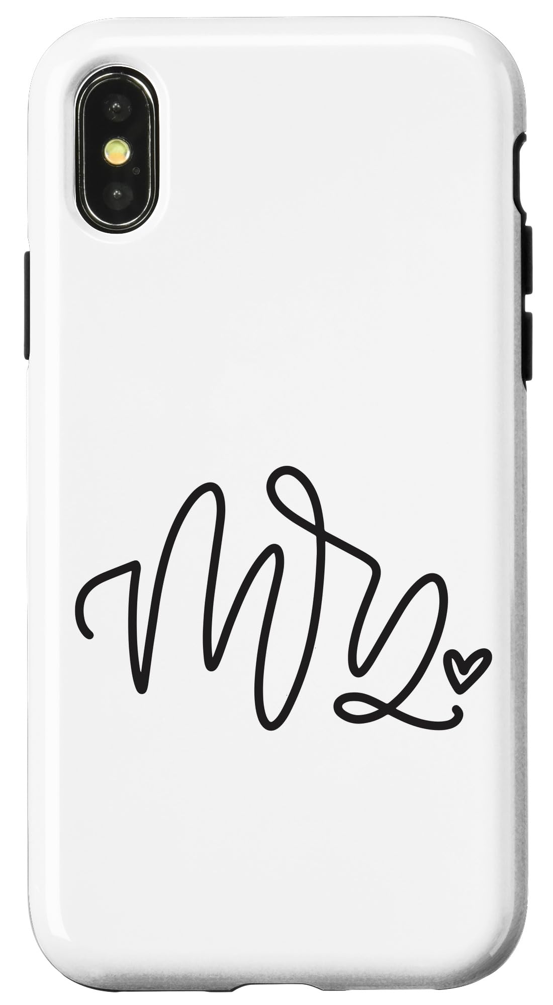 iPhone X/XS White Phone Case - Slim Protective Cover for iPhone X & XS - Perfect Wedding Gift for Bride & Groom - Cute & Elegant Design JLZ014 - Ideal for Weddings, Anniversaries & Special Occasions