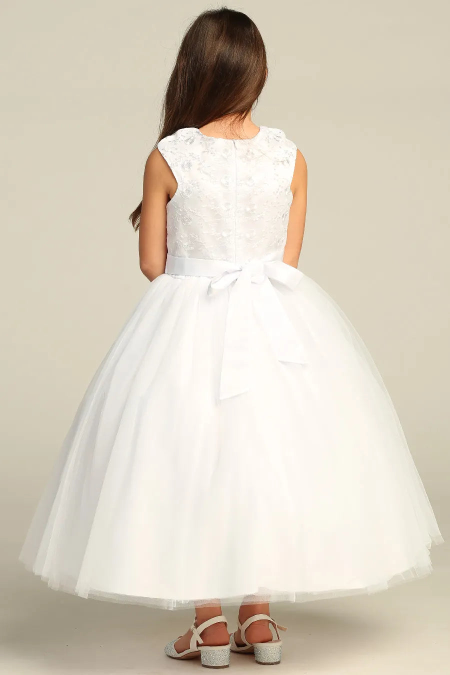 KE07 Elegant Flower Girl Dress for Weddings & Special Occasions - Perfect for Parties, Pageants & Celebrations