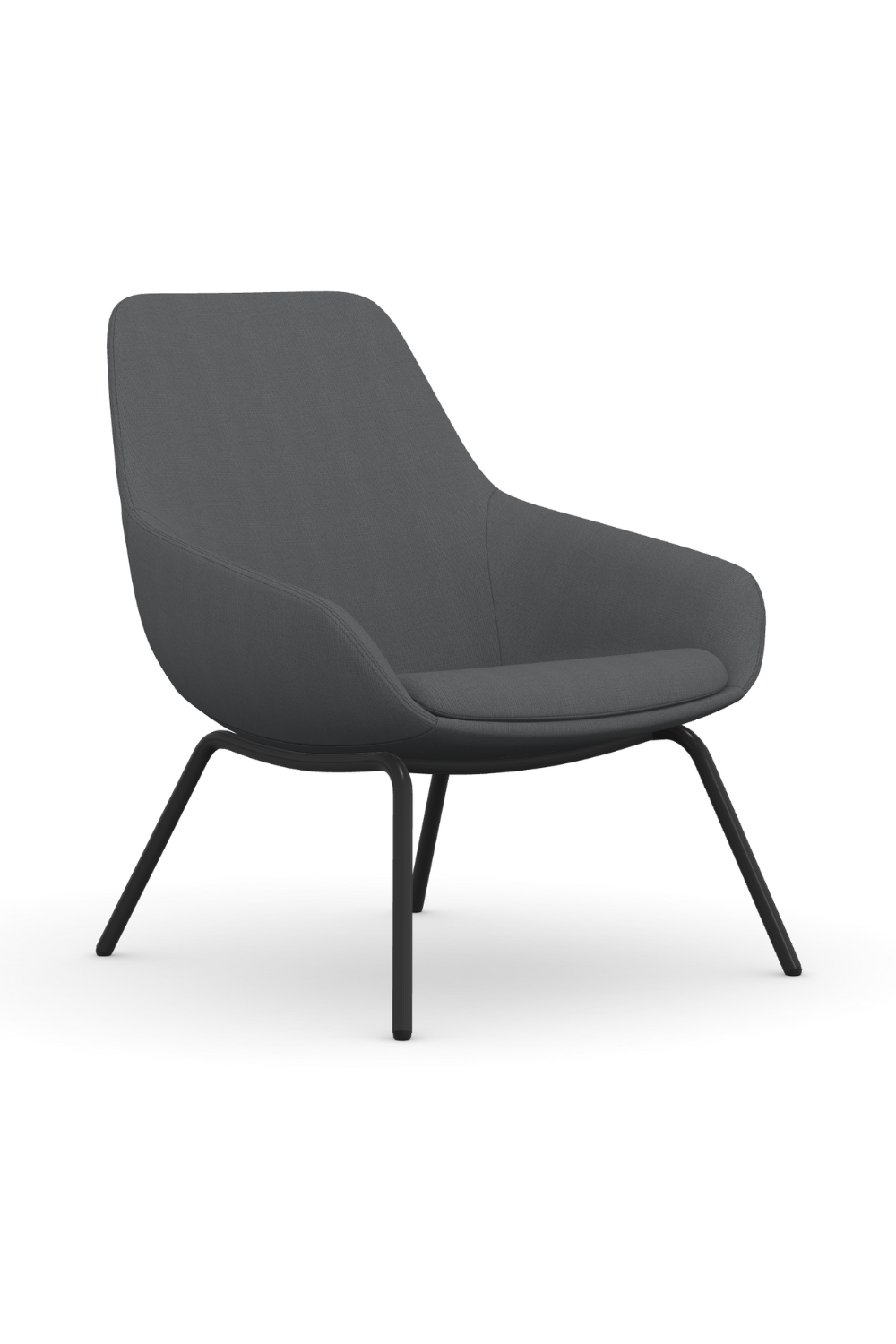 Modern Lounge Chair with Aluminum Base - 9 to 5 LILLY Ergonomic Seating for Office, Living Room & Waiting Areas (Model 9101) - Perfect for Home Office, Reception & Relaxation Spaces