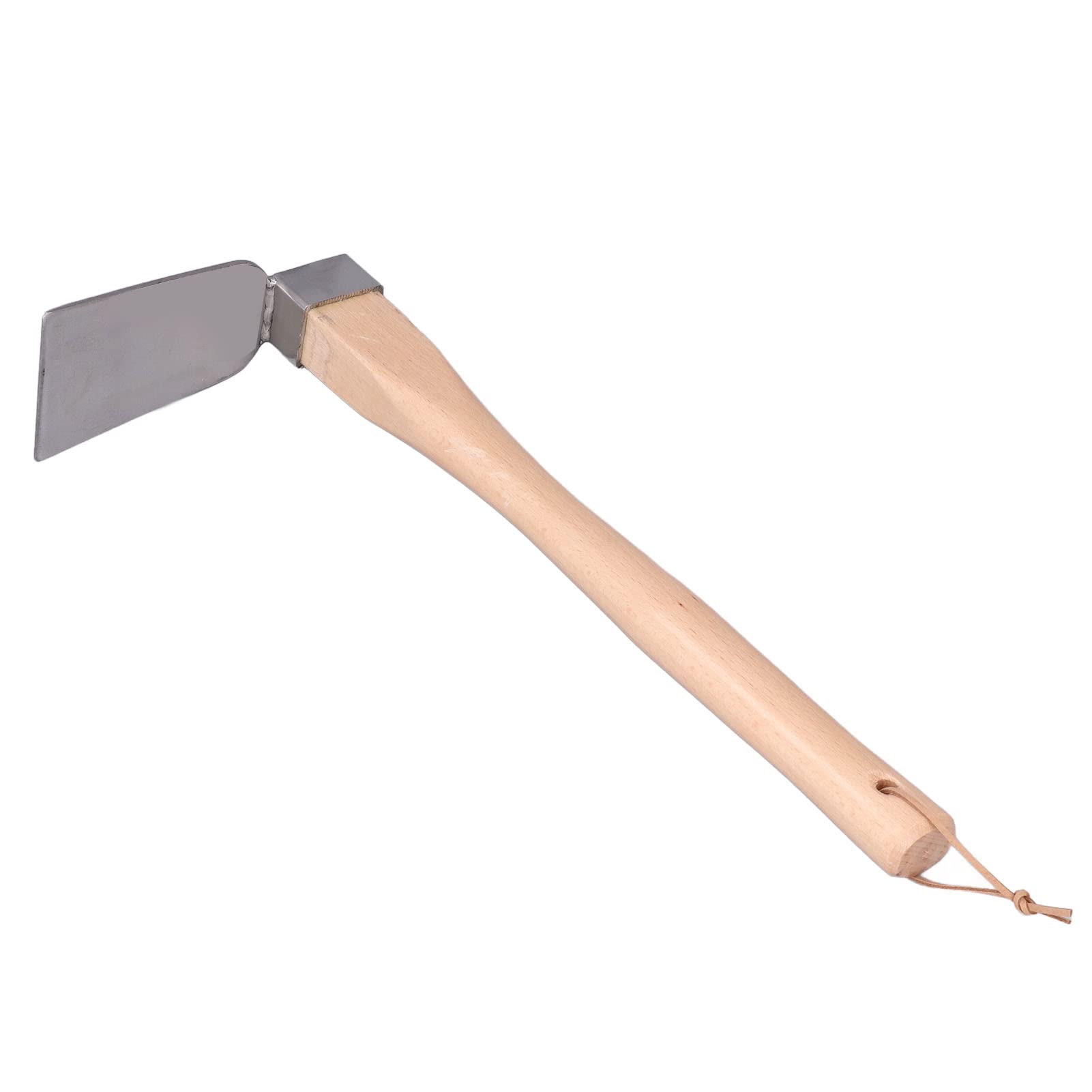 Lightweight Stainless Steel Grubbing Hoe with Beech Wood Handle - Durable Gardening Tool for Weeding, Cultivating & Potted Landscaping | Perfect for Home Gardens, Farms & Outdoor Planting