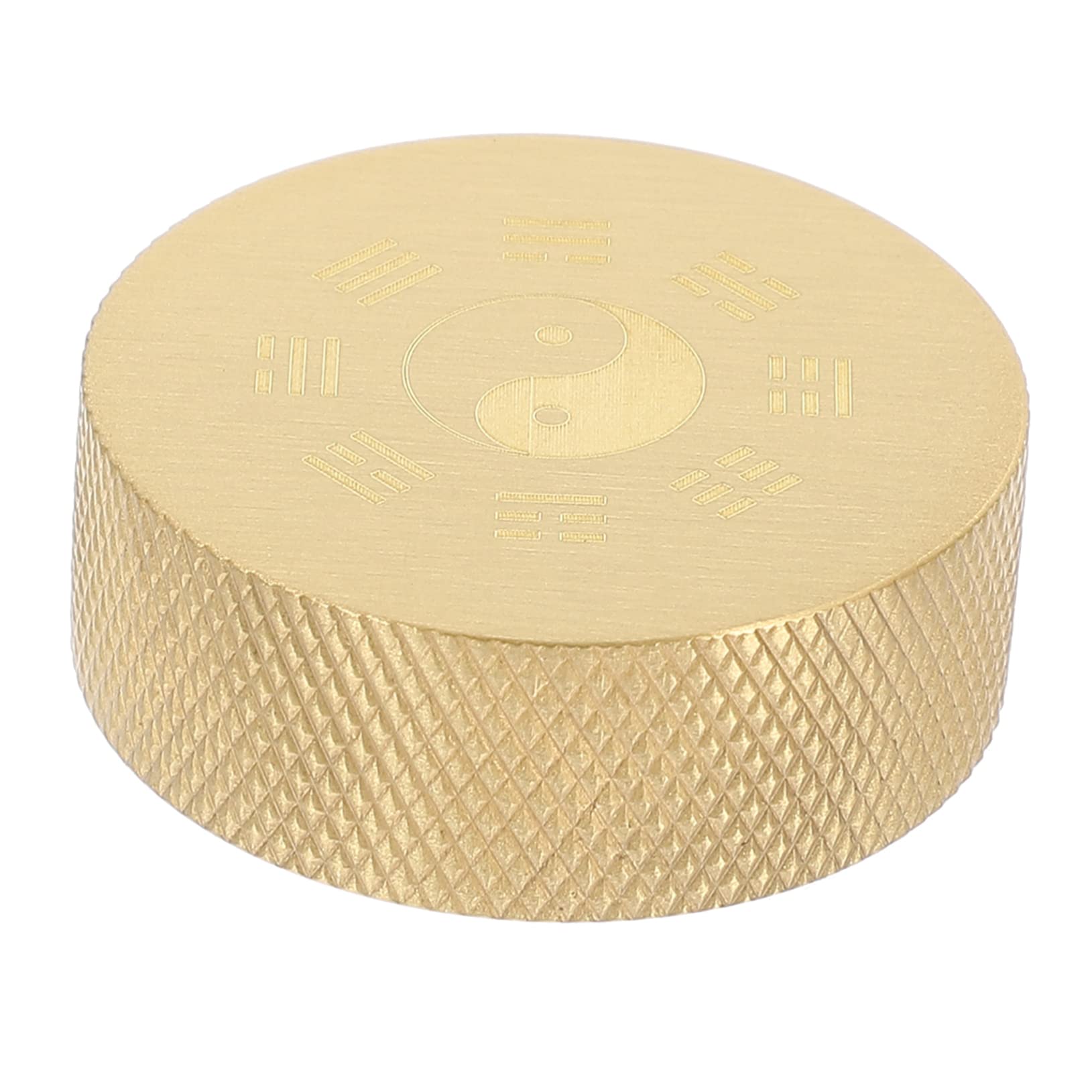 WESIEVYA Small Copper Feng Shui Bagua Paperweight - Elegant Office Desk Decor, Town Ruler Design for Home & Workspace (Perfect for Feng Shui Balance, Desk Organization & Gift Giving)