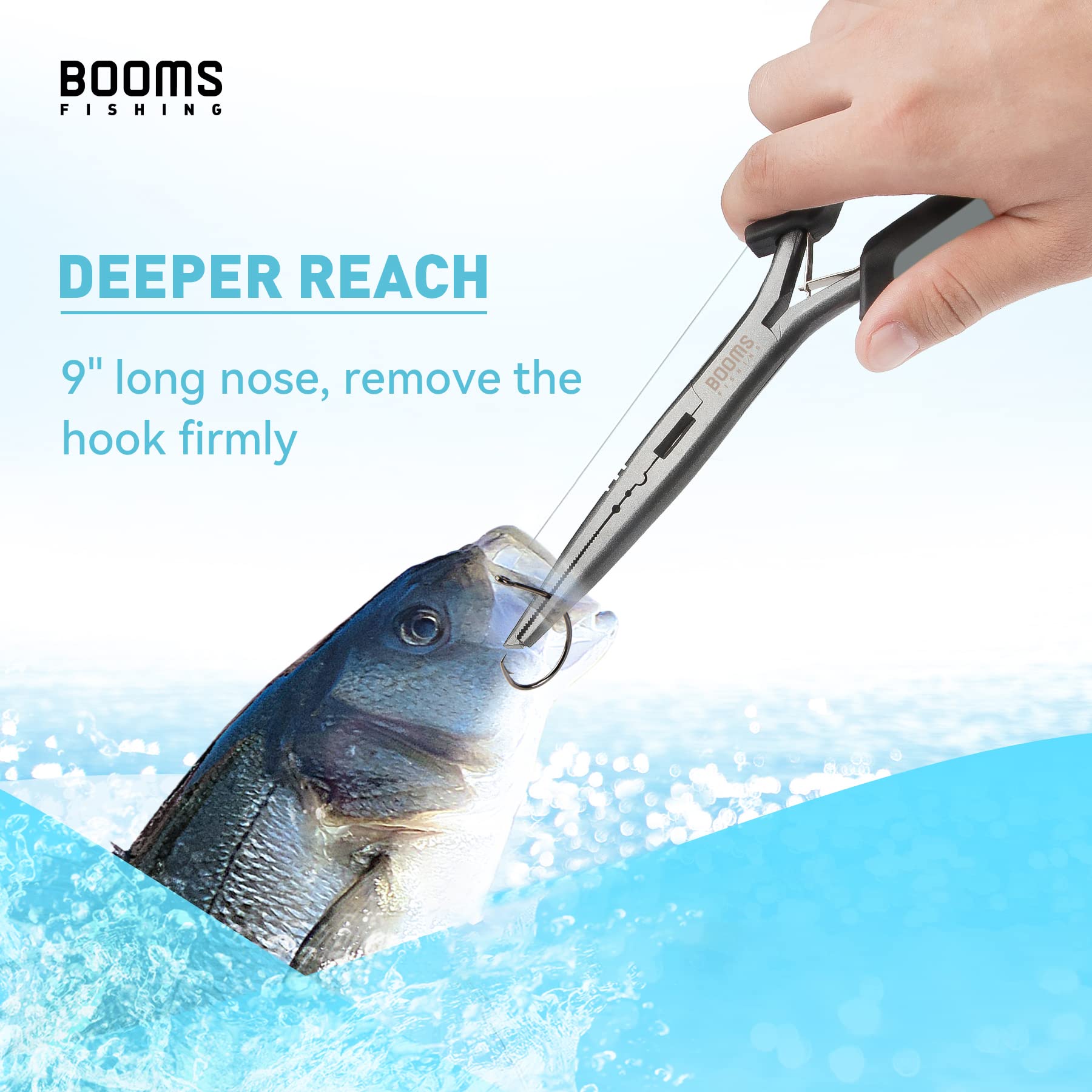 Booms Fishing F03 Needle Nose Fishing Pliers - 9
