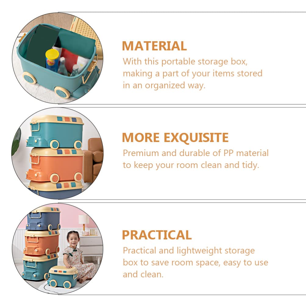 Small Train Storage Box - Durable PP Plastic Toy Organizer for Kids Nursery, Playroom & Household Use | Perfect for Toddler Train Sets & Toy Organization