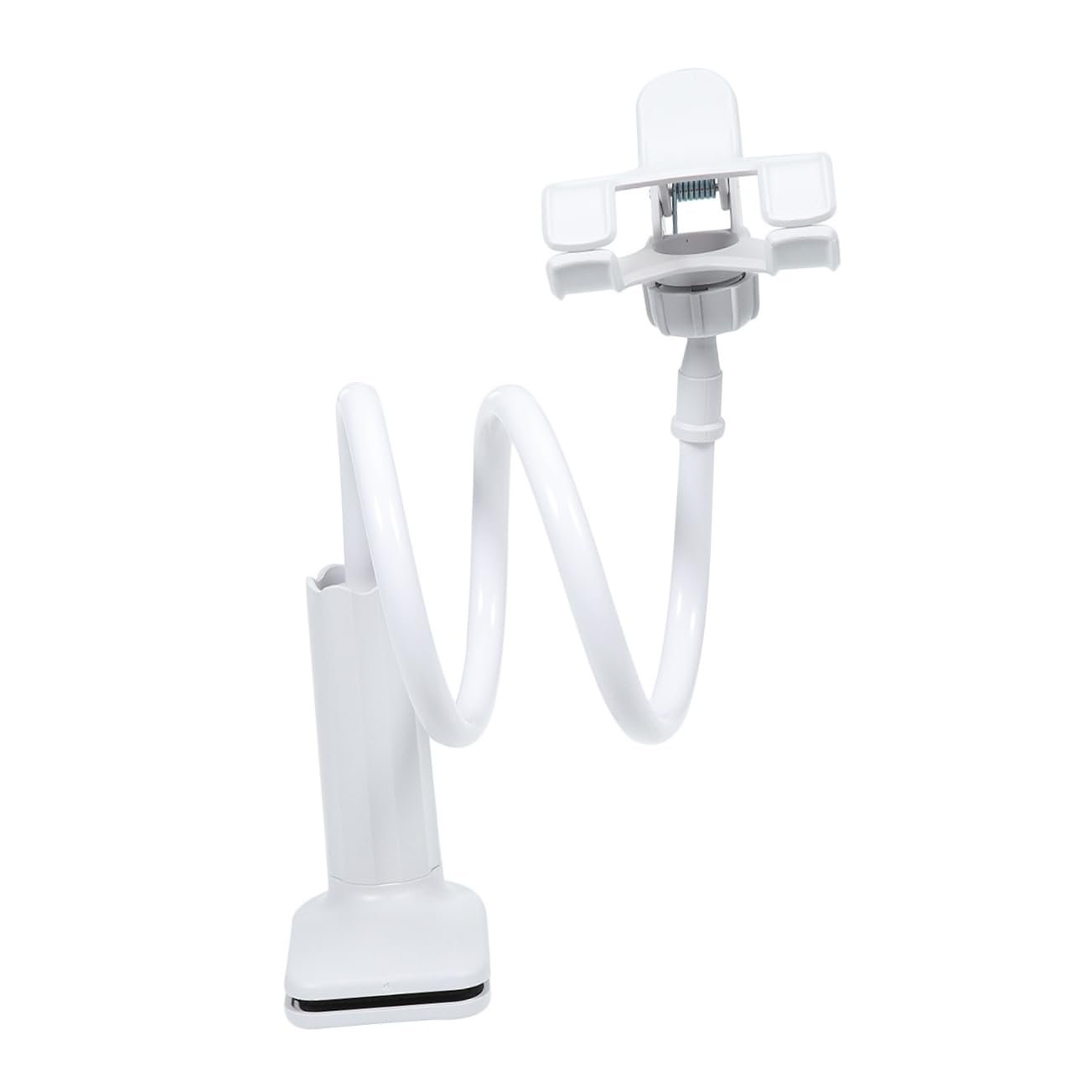 STOBOK 3-Pack White Spiral Phone Stand Holder - Adjustable Lazy Smartphone Kickstand for Desk, Bookshelf & Stamp Drum - Perfect for Reading, Watching Videos & Hands-Free Calling (White)