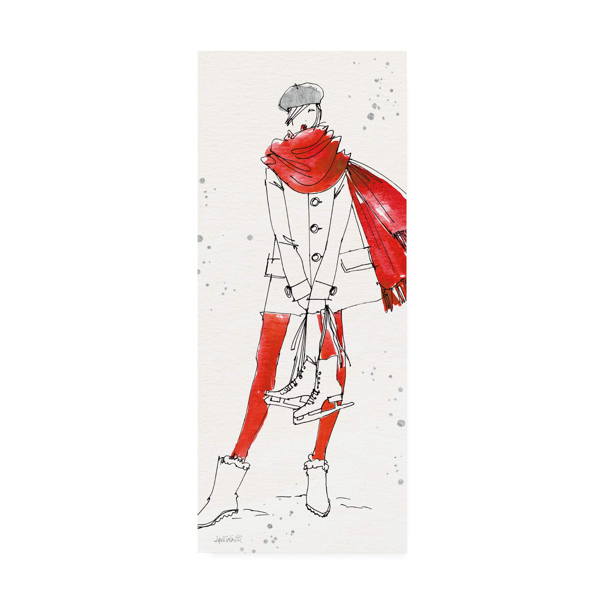 Anne Tavoletti Winter Fashion IV Art Print - 8x19 Inches - Modern Home & Office Wall Decor - Perfect for Living Rooms, Bedrooms & Gifts
