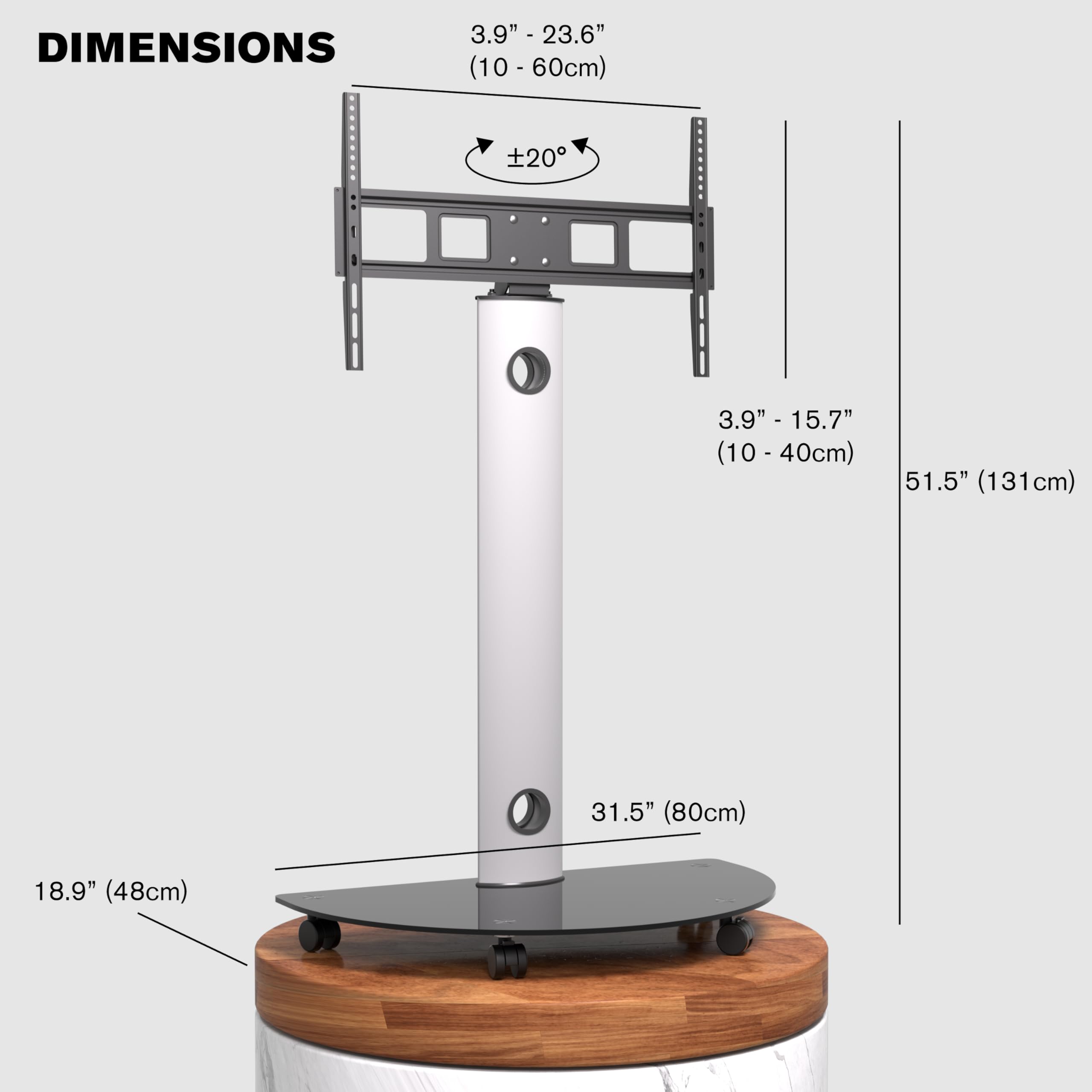 Premium Mobile TV Stand for 32