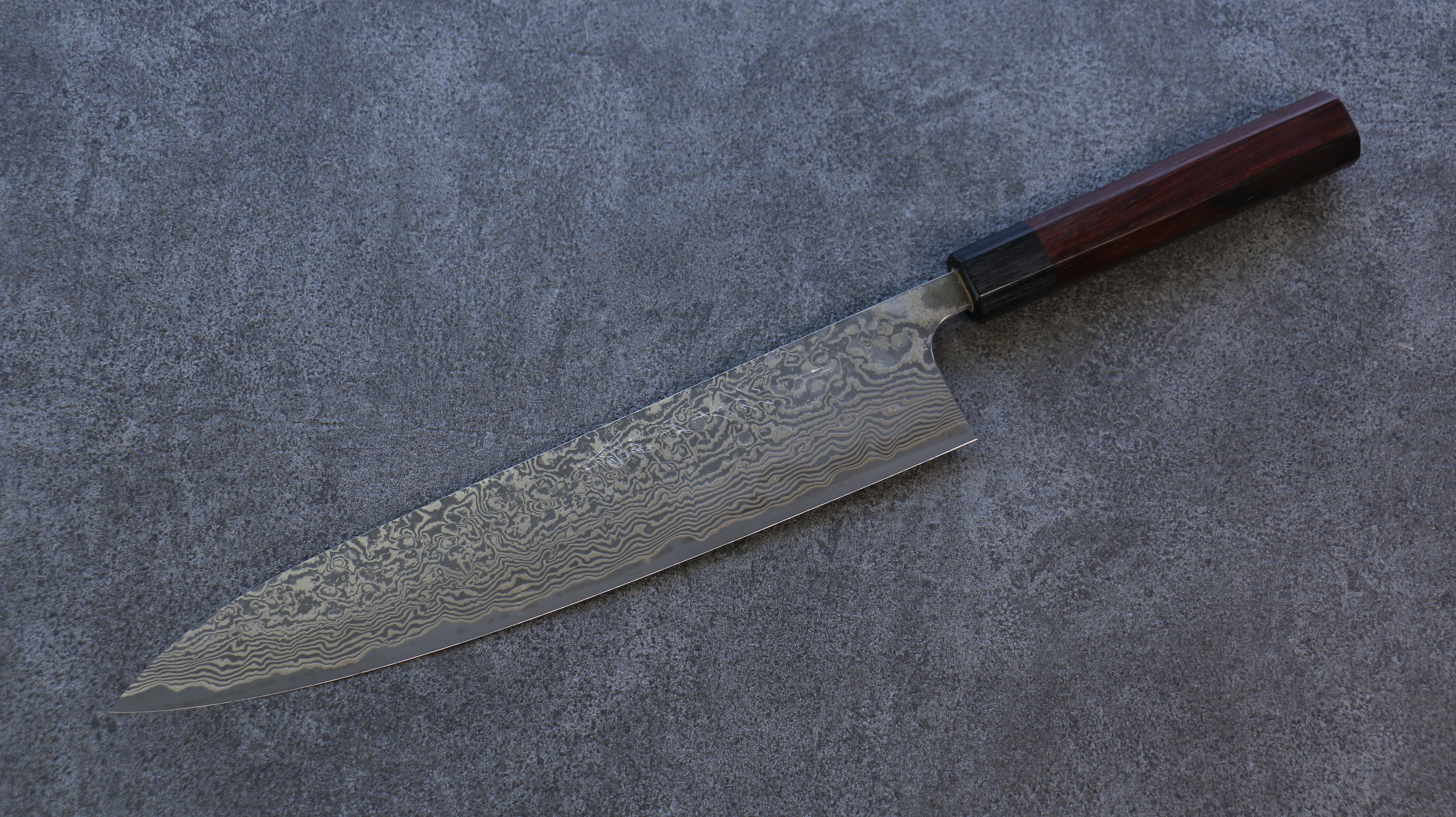 Premium Nao Yamamoto SG2 Black Damascus Gyuto 270mm Japanese Chef Knife with Exotic Shitan Handle - Perfect for Sushi, Meat Slicing & Professional Kitchen Use