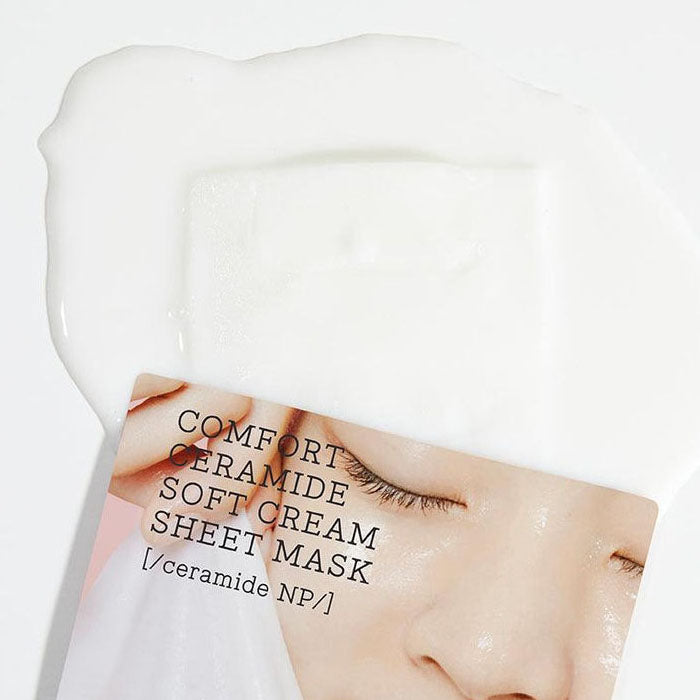 COSRX Balancium Comfort Ceramide Soft Cream Sheet Mask 26ml (3 Pack) - Hydrating & Soothing Facial Mask for Dry & Sensitive Skin - Perfect for Nighttime Skincare Routine & Spa Days