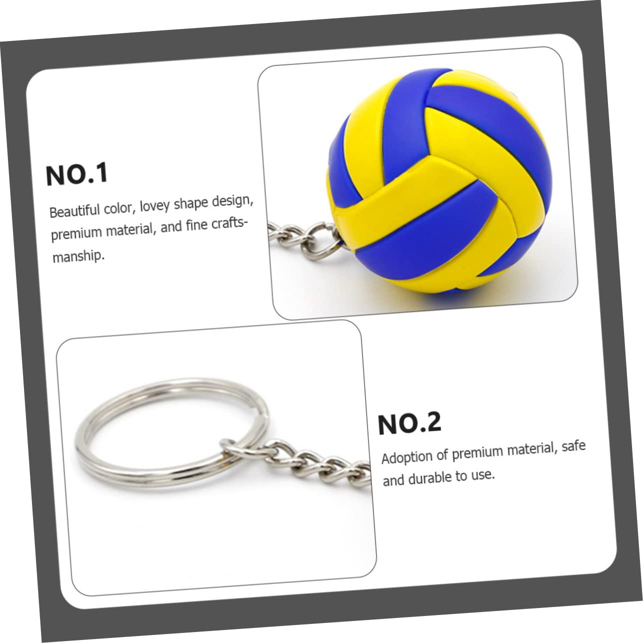 10 Pcs Volleyball Keychain Set - Mini Volleyball Model Toy, Alloy Car Keychain & Hanging Pendant for Volleyball Lovers - Perfect for Sports Fans, Team Gifts, and Backpack Accessories