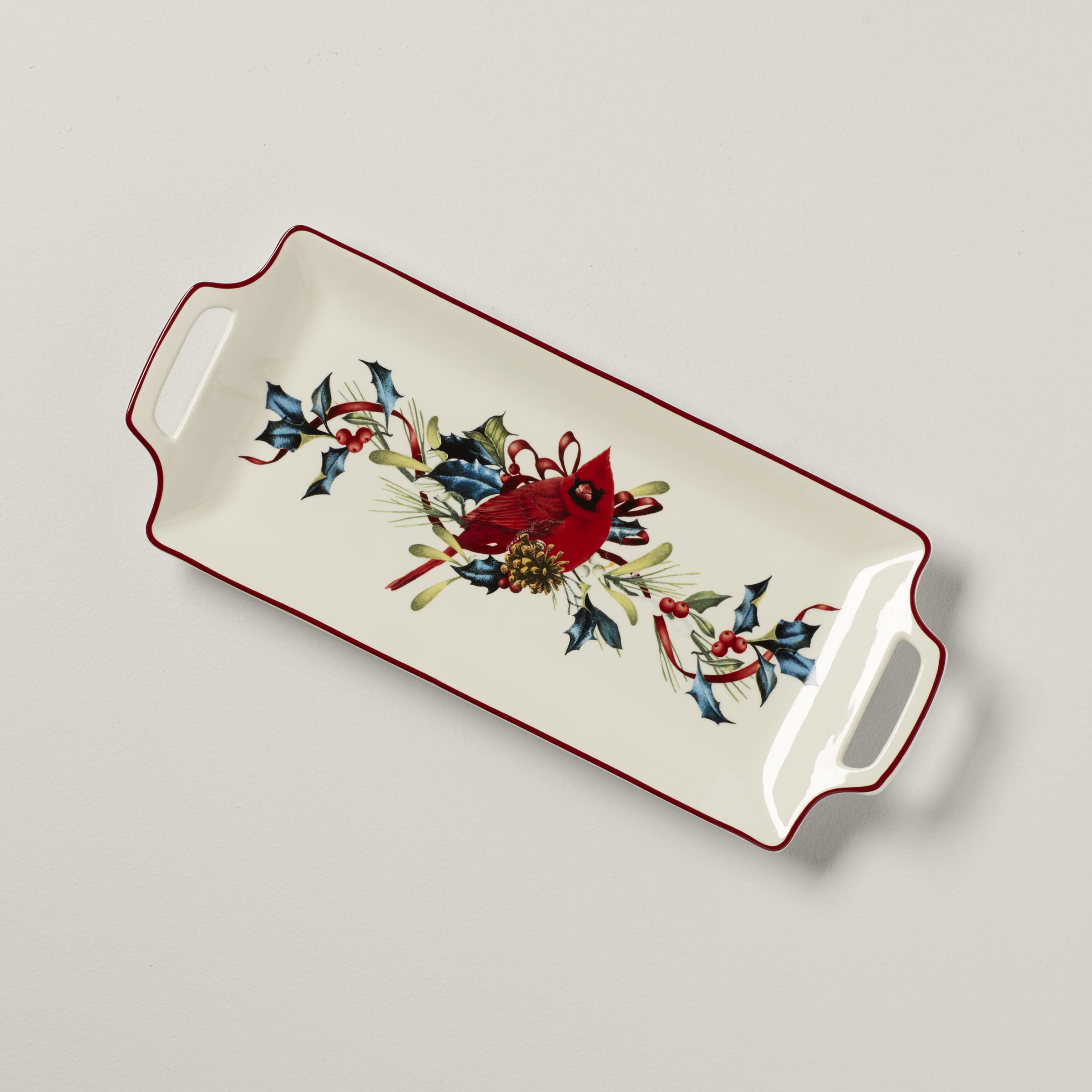 Lenox 880134 Winter Greetings Hors D'Oeuvre Tray - Elegant Christmas Holiday Serving Platter for Appetizers & Entertaining - Perfect for Holiday Parties, Dinner Gatherings & Festive Celebrations