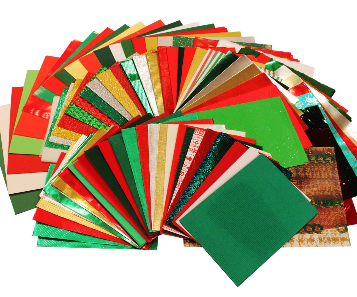 Bright Ideas Big Value Festive Bumper Box - 430+ Assorted A4 & A3 Stationery Paper, Cardstock for Arts & Crafts, Scrapbooking | Perfect for School Projects, Home DIY, Holiday Cards & Gift Wrapping