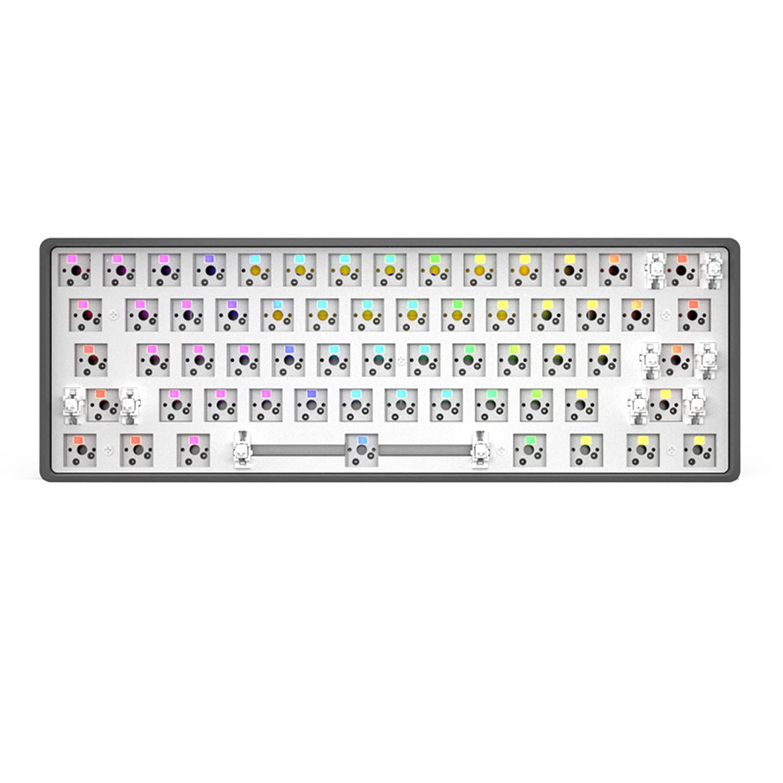 LGBN Hot-Swap Mechanical Keyboard DIY Kit - 61 Keys RGB Backlit, Wireless/Bluetooth/USB-C 3 Mode, Customizable Software, for Gaming & Office Use (Black)