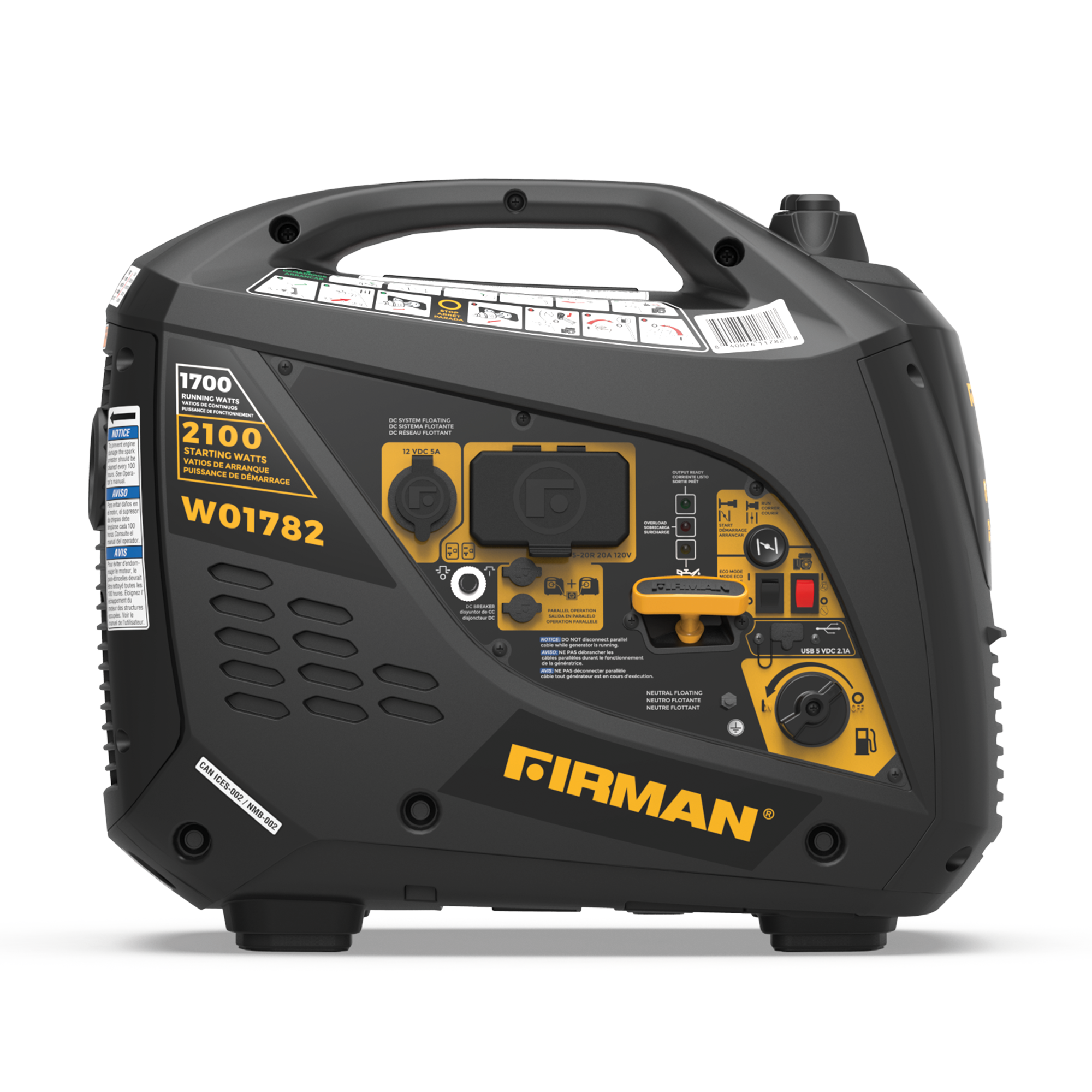 2100W Portable Inverter Generator with Recoil Start - Quiet, Reliable Power for Camping, RV Trips & Emergency Backup