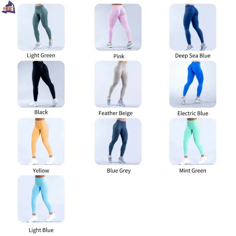 High Waist Yoga Leggings for Women - Seamless Workout Tights with Tummy Control & Squat Proof - Butt Lifting Fitness Pants for Running, Gym, Yoga & Everyday Wear