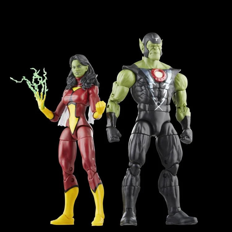 Marvel Legends The Avengers 60th Anniversary Skrull Queen & Super Skrull Action Figures - Collectible Superhero Toys for Marvel Fans & Comic Book Lovers - Perfect for Display, Gifts, and Role Play