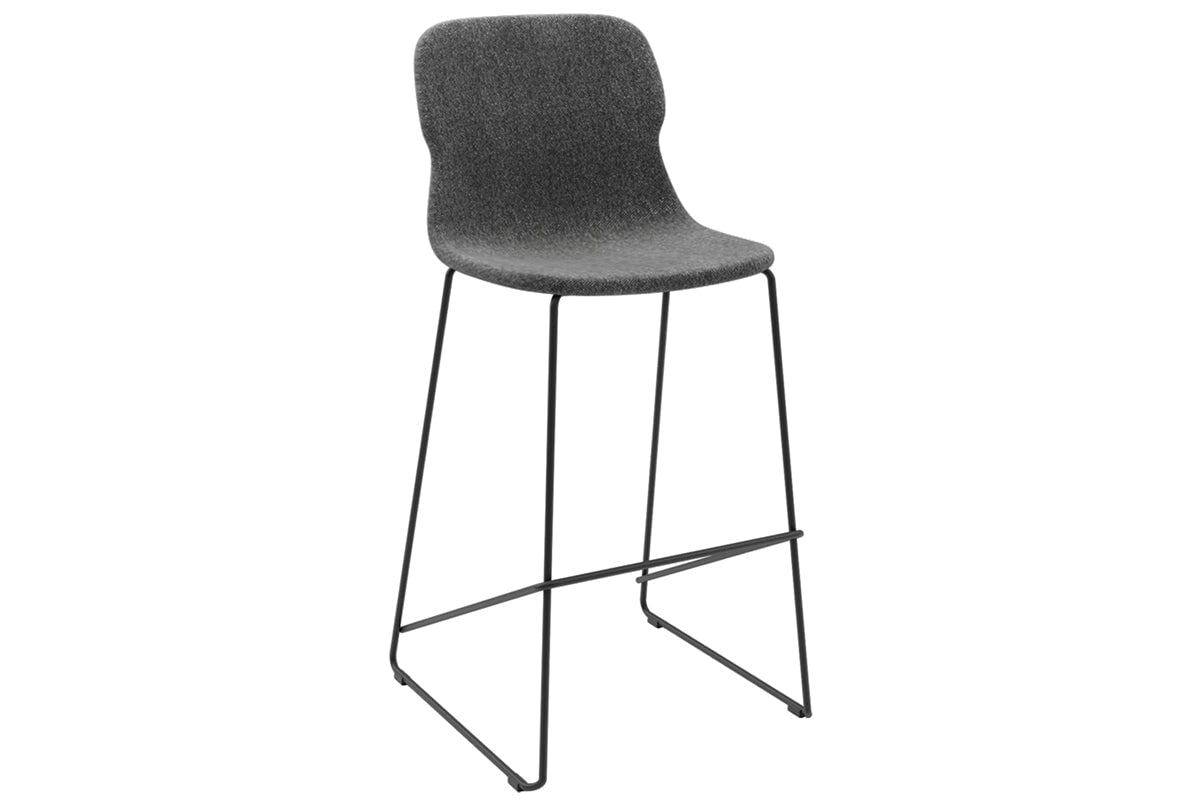 Sammy Counter Stool with Sled Base - 30 Inch Seat Height, Fabric Upholstered Bar Stool for Kitchen Island, Breakfast Nook & Home Bar Decor